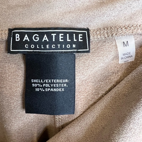 Bagatelle Women’s Faux Suede Moto Leggings - Size Medium - Color Latte - NWT - Picture 4 of 6